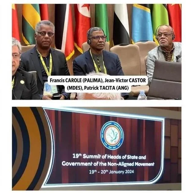 À l'invitation du FLNKS, l'ANG a participé au 19ème sommet des pays non alignés, à Kampala en Ouganda, les 19 et 20 janvier 2024.