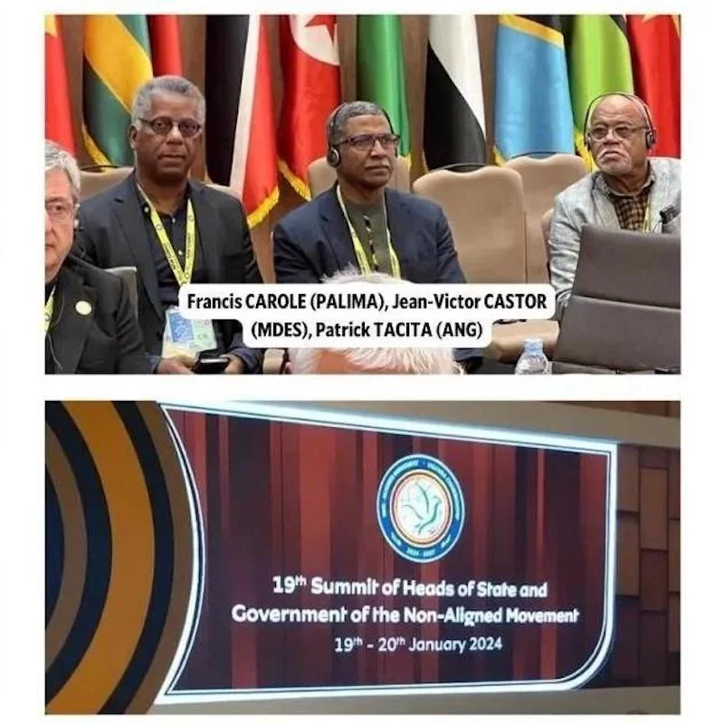 À l'invitation du FLNKS, l'ANG a participé au 19ème sommet des pays non alignés, à Kampala en Ouganda, les 19 et 20 janvier 2024.